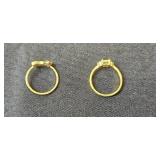 Collection of Vintage Brooches and Rings (approx sz 8) Gemstones