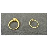 Collection of Vintage Brooches and Rings (approx sz 8) Gemstones