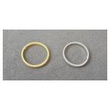 Assorted Set of Gold Tone and Silver-Toned Bangles and Bracelets - display not inc