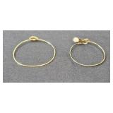 Assorted Set of Gold Tone and Silver-Toned Bangles and Bracelets - display not inc