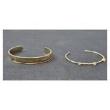 Assorted Set of Gold Tone and Silver-Toned Bangles and Bracelets - display not inc