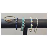 Vintage Bracelet Collection Including Avon and Floral Cameo Designs - display not inc