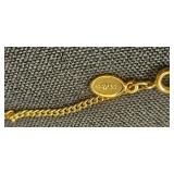 Collection of Gold-Tone Finish Necklaces with Various Pendants - display not inc