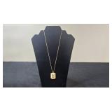 Collection of Gold-Tone Finish Necklaces with Various Pendants - display not inc