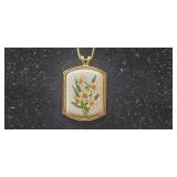 Collection of Gold-Tone Finish Necklaces with Various Pendants - display not inc