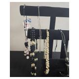 Collection of Fashion Jewelry Including Necklaces, Bracelets, and Pins - display not inc