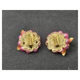 Collection of 5 Pairs of Vintage Clip-On and Stud Earrings