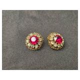 Collection of 5 Pairs of Vintage Clip-On and Stud Earrings