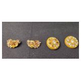 Collection of Vintage Clip-On Earrings with Unique Designs