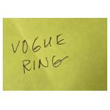 Vintage Gold Tone Bracelet w Clear Gem Stones and Vogue Ring Set