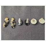 Set of 8 Vintage Clip-On Earrings with Mixed Designs