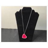 Heart Pendant Necklace with Costume Jewelry Set - display not inc