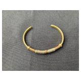 Set of Assorted Bohemian Style Jewelry Pieces Inc 3 Bracelets and 1 Possible Pendant Or Necklace/Bracelet Piece - display not inc