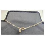 Vintage Park Lane Gold Tone Necklace with Faux Pearl Pendant - display not inc