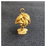 Vintage Monet Gold Tone Plated Palm Tree Charm