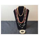 Collection of Handmade Beaded Necklaces and Bracelet - display not inc