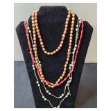Collection of Handmade Beaded Necklaces and Bracelet - display not inc