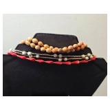 Collection of Handmade Beaded Necklaces and Bracelet - display not inc