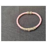 Set of 4 Handmade Beaded and Leather Bracelets - display not inc