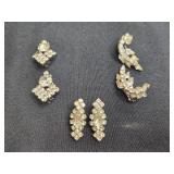 Set of Vintage Rhinestone Clip-On Earrings - display not inc
