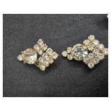Set of Vintage Rhinestone Clip-On Earrings - display not inc