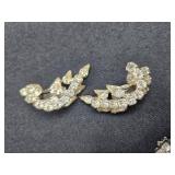 Set of Vintage Rhinestone Clip-On Earrings - display not inc