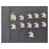 Set of 2 Eagle Pendant Necklaces and Extra Eagle Charms
