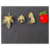 Collection of Vintage Enamel and Rhinestone Brooches