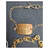 Collection of Jewelry Items with Necklace, Bracelets, Rings, and Pins - display not inc