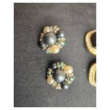 Assorted Vintage Jewelry Collection: Earrings, Pin and Ring