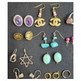 Assorted Lot of Fashion Jewelry with Earrings, Rings, and Pendants