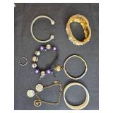 Collection of Assorted Fashion Bracelets and Rings