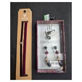 Set of 2 Choker Necklaces/Hair Bands and 2 Pairs of INC Day & Night Earrings in Orig Pkgs