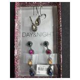 Set of 2 Choker Necklaces/Hair Bands and 2 Pairs of INC Day & Night Earrings in Orig Pkgs