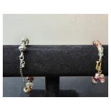 Assorted Jewelry Lot: Charm Bracelets and Pendants - display not inc