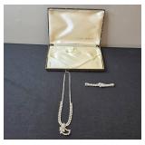 Vintage B M Co Fine Quality Necklace and Bracelet Set in Orig Box!