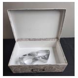 Antique Brass Ashtray with Native American Chief Motif