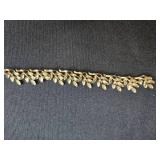 Assorted Jewelry: Gold Tone Bracelet, Gold Brooch, Beaded Bracelet, and Liz Claiborne Earrings