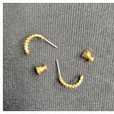 Pair of Napier Gold Tone Hoop Earrings - display not inc