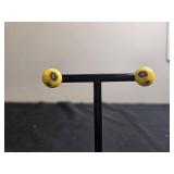 Vintage Jewelry Set with Earrings and Krementz Gold Tone Plated Pin