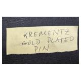 Vintage Jewelry Set with Earrings and Krementz Gold Tone Plated Pin