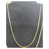 Set of 4 Mixed Metal Necklaces - Gold and Silver Tones