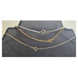 Set of 4 Mixed Metal Necklaces - Gold and Silver Tones