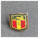 Collection of Military and Patriotic Pins and Accessories