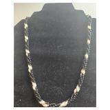Simply Whispers Earrings and Black Beaded Necklace Set - display not inc