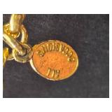 All Occasion (Brand) Elegant Faux Pearl Necklace with Gold Accents and Teardrop Pendant