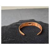 Vintage Copper Cuff Bracelet with Engraved Design