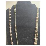Elegant WHBM Gold Tone and Faux Pearl Beaded Necklace