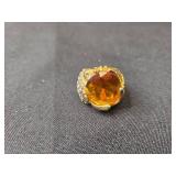 Colorful Stone Necklace and Two Statement Rings - Size 8 to 8.5