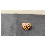 Colorful Stone Necklace and Two Statement Rings - Size 8 to 8.5